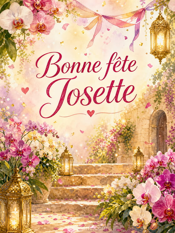 Carte bonne fête Josette