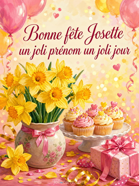 Carte bonne fête Josette