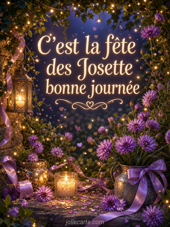 Carte bonne fête Josette