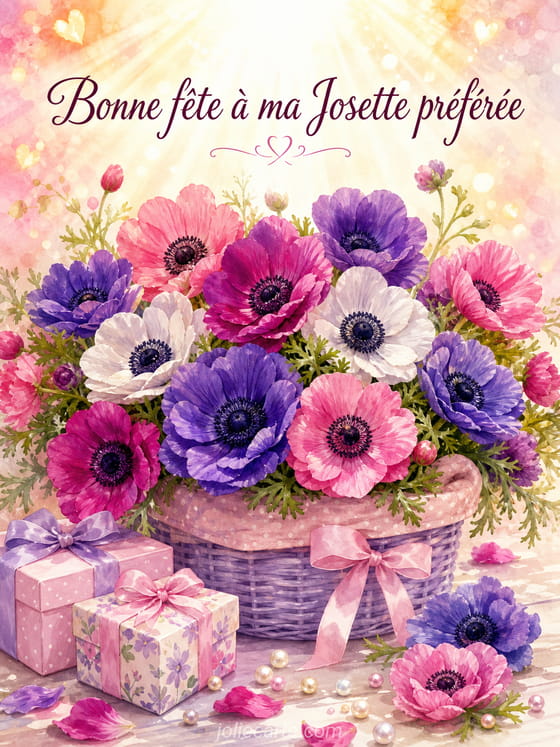 Carte bonne fête Josette