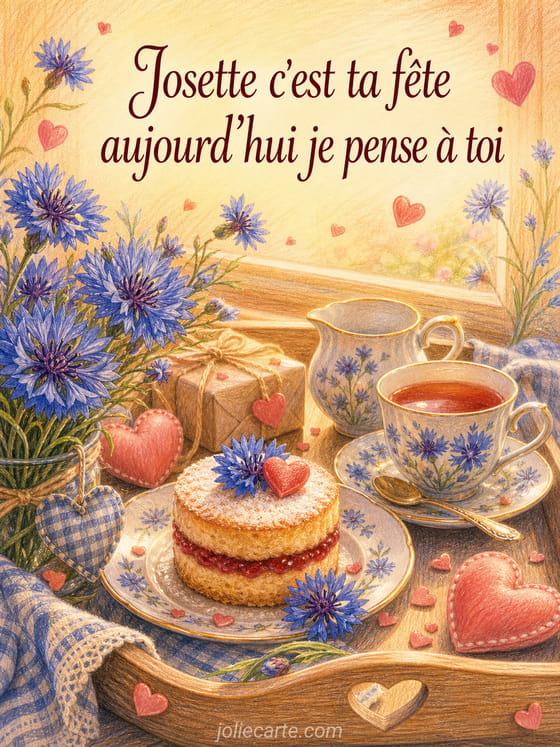 Carte bonne fête Josette