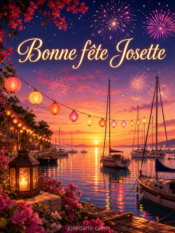 Carte bonne fête Josette