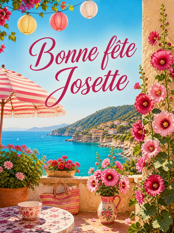 Carte bonne fête Josette