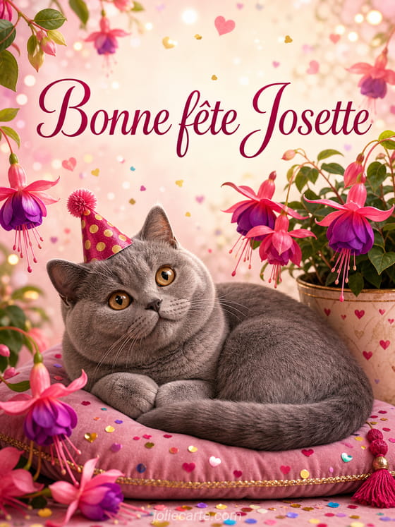 Carte bonne fête Josette