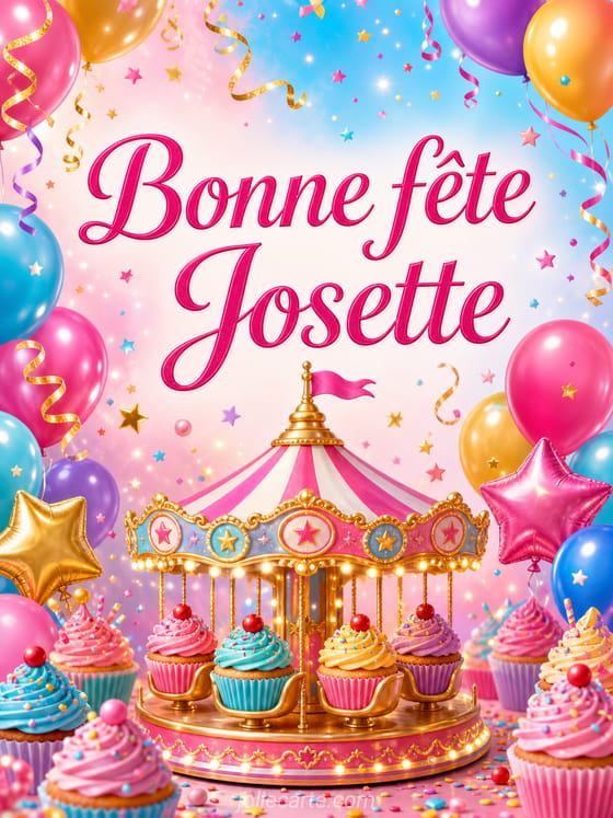 Carte bonne fête Josette