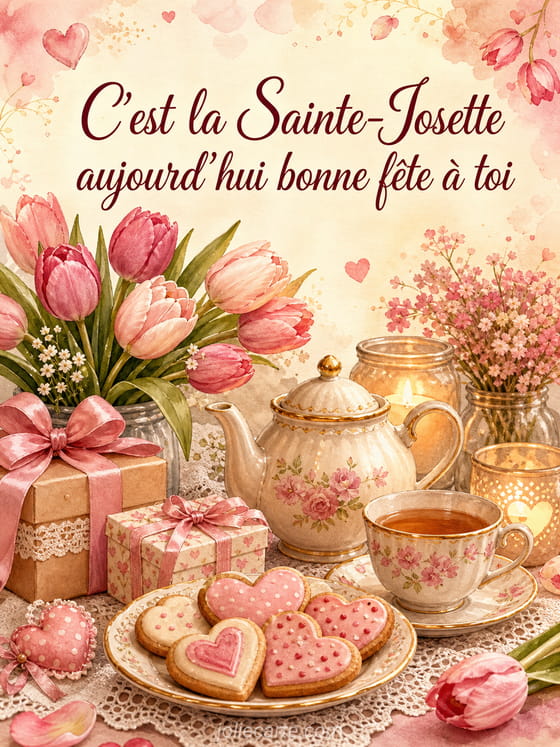Carte bonne fête Josette