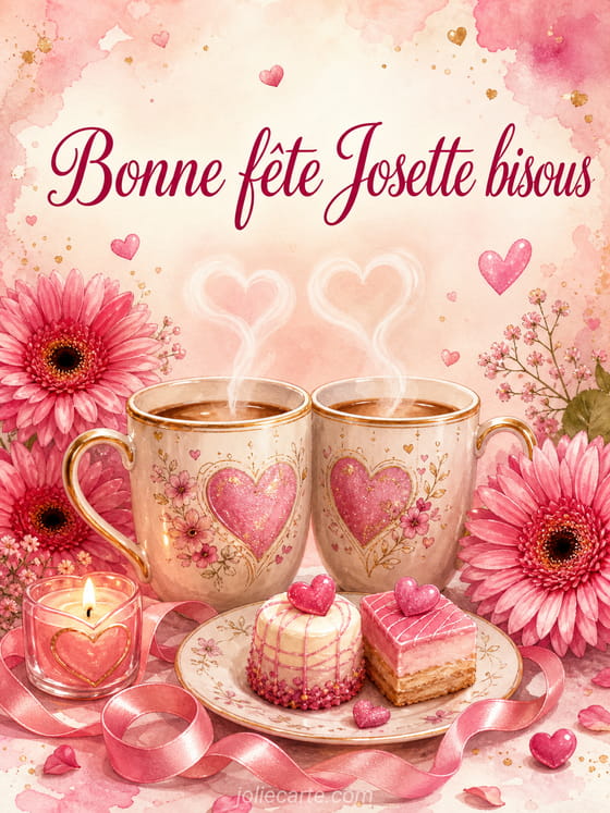 Carte bonne fête Josette