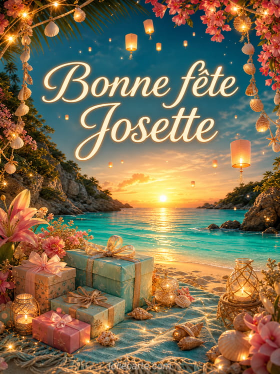 Carte bonne fête Josette