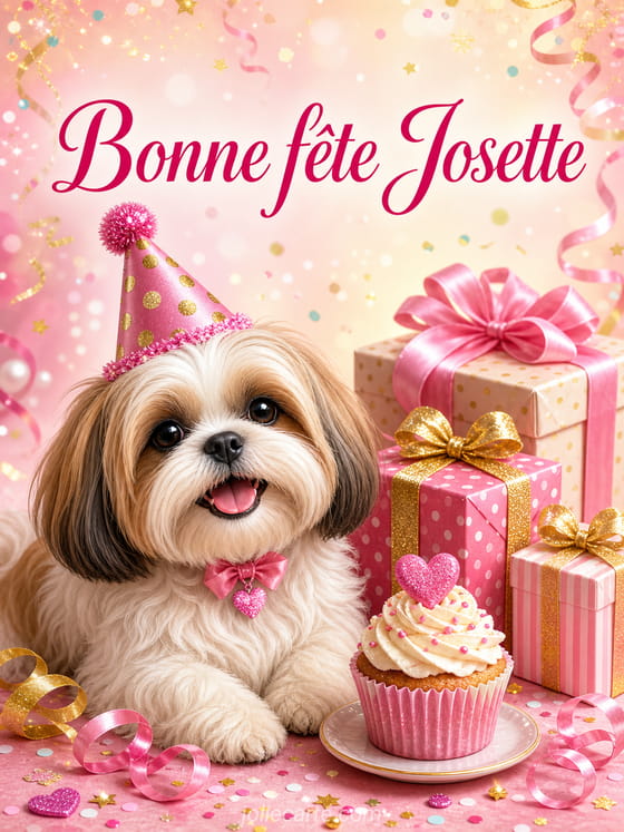 Carte bonne fête Josette