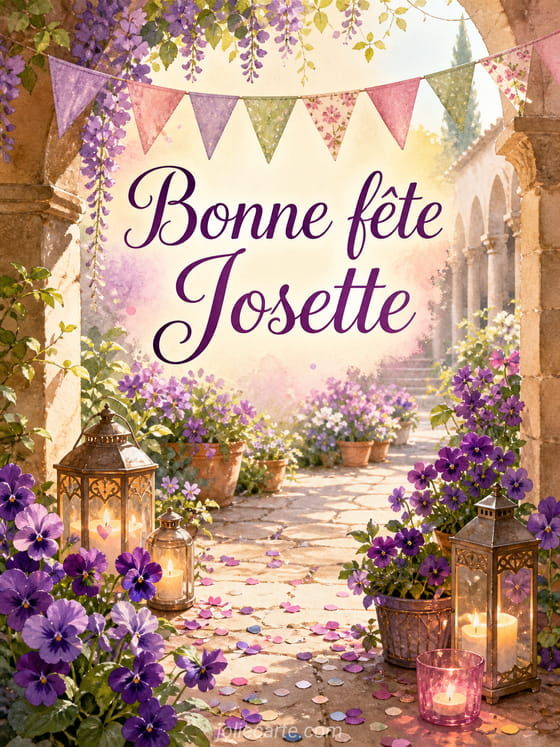 Carte bonne fête Josette