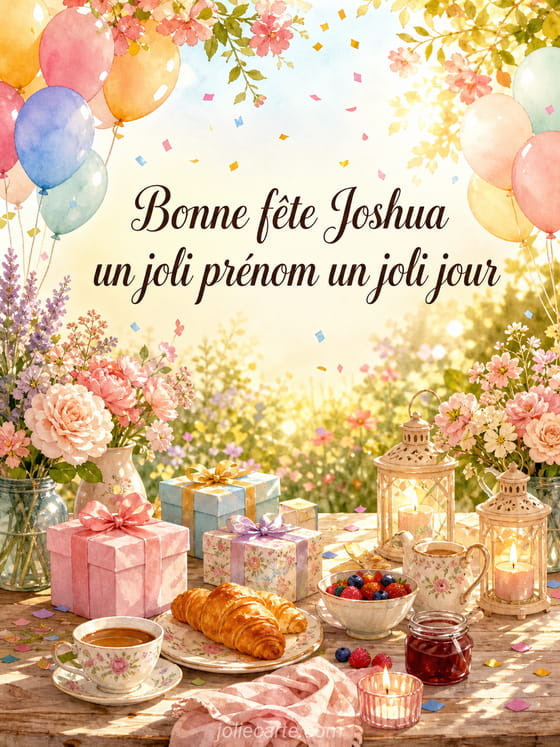 Carte bonne fĂȘte Joshua