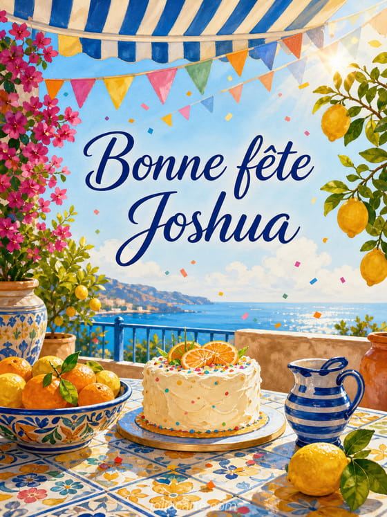 Carte bonne fĂȘte Joshua