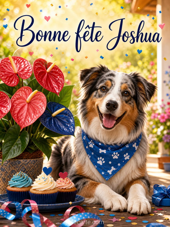 Carte bonne fĂȘte Joshua