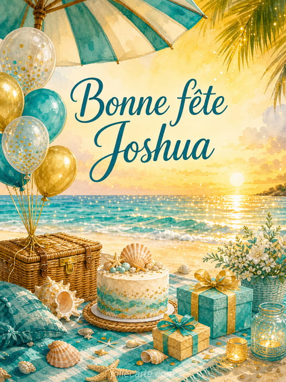 Carte bonne fĂȘte Joshua