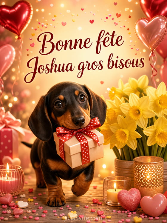 Carte bonne fĂȘte Joshua