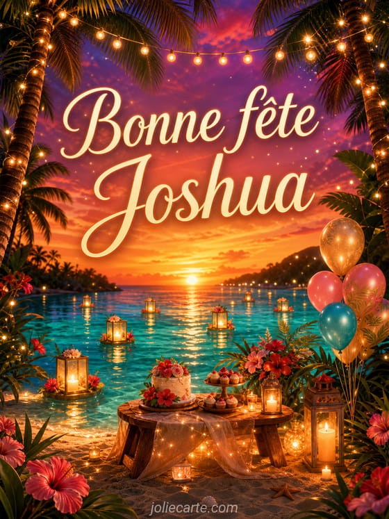 Carte bonne fĂȘte Joshua