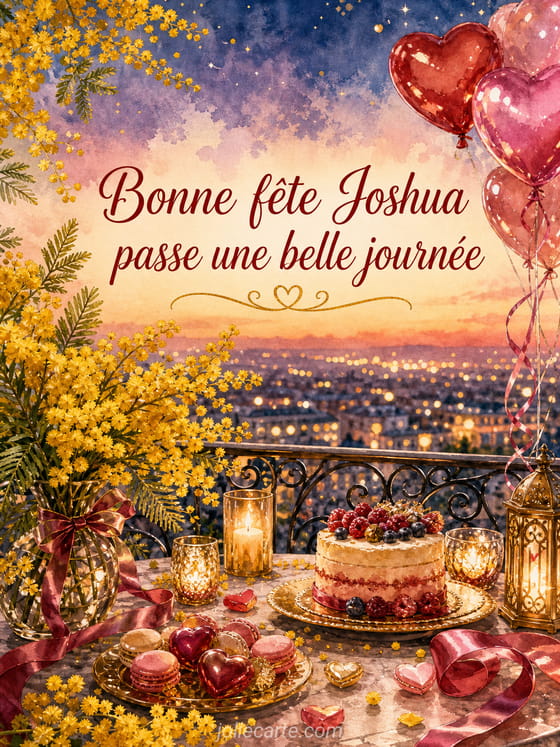 Carte bonne fĂȘte Joshua