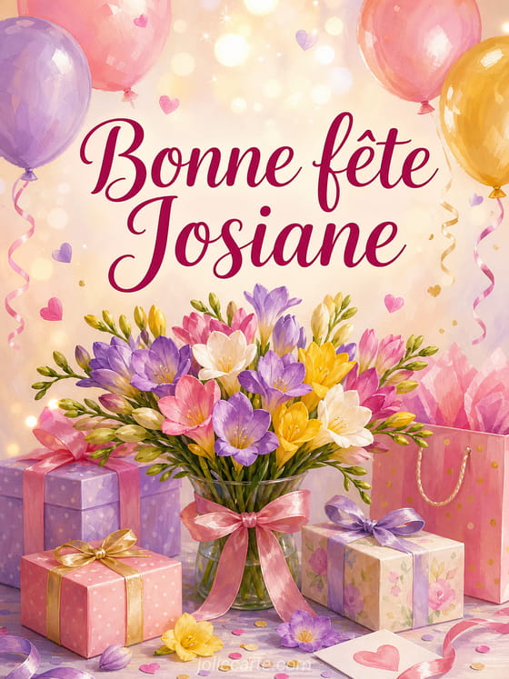 Carte bonne fête Josiane