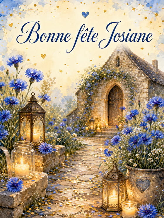 Carte bonne fête Josiane
