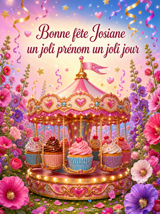 Carte bonne fête Josiane