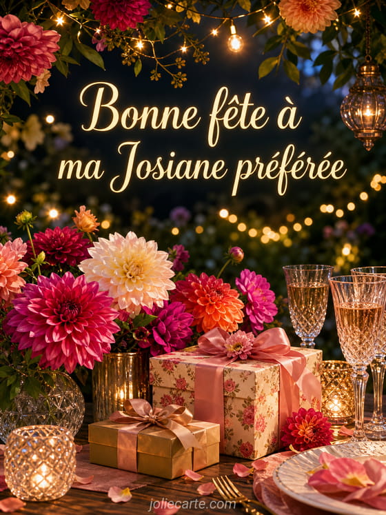 Carte bonne fête Josiane