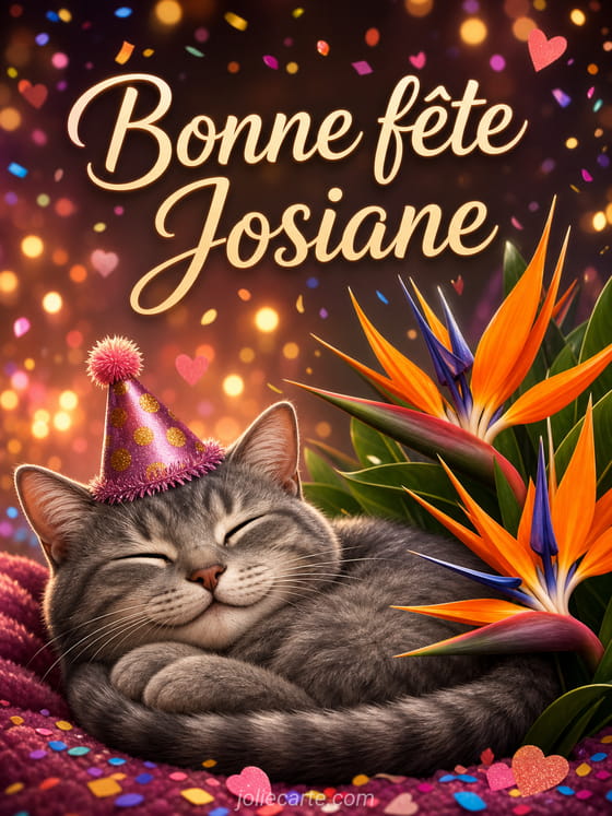 Carte bonne fête Josiane