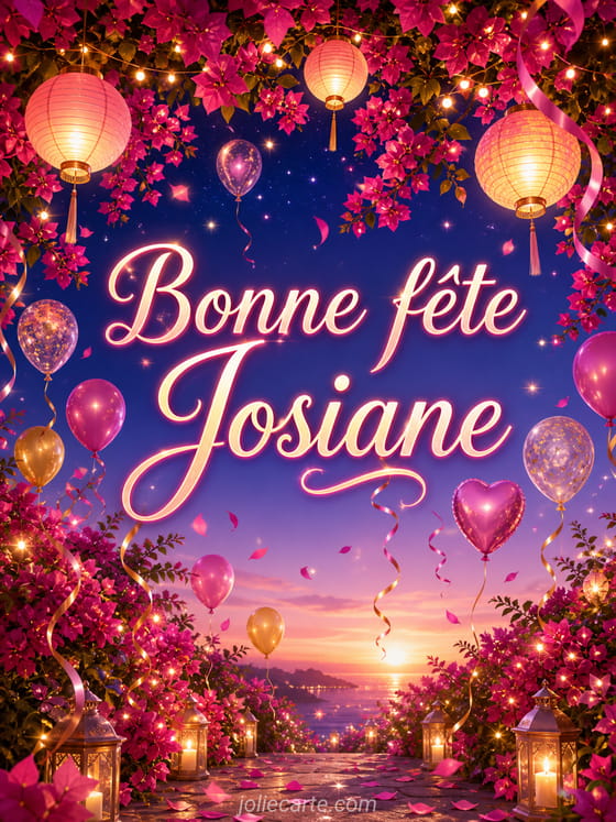 Carte bonne fête Josiane