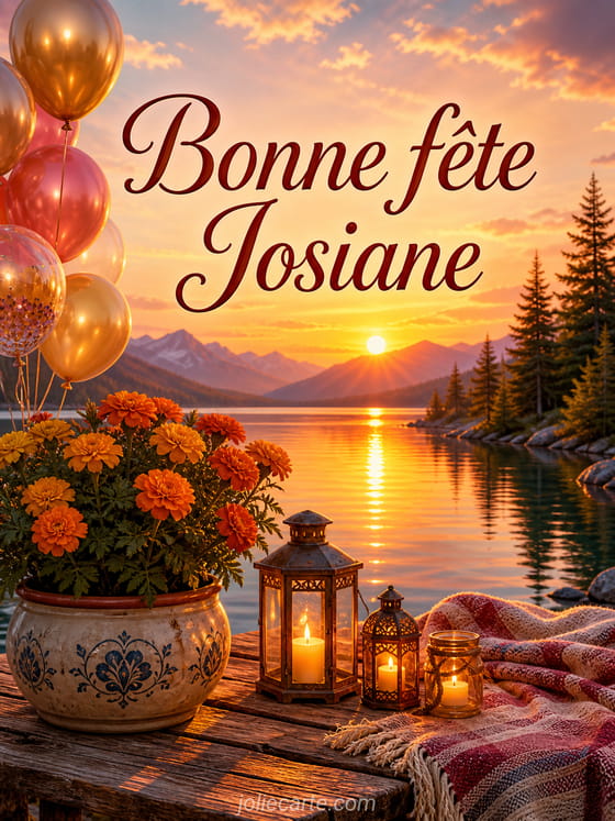 Carte bonne fête Josiane