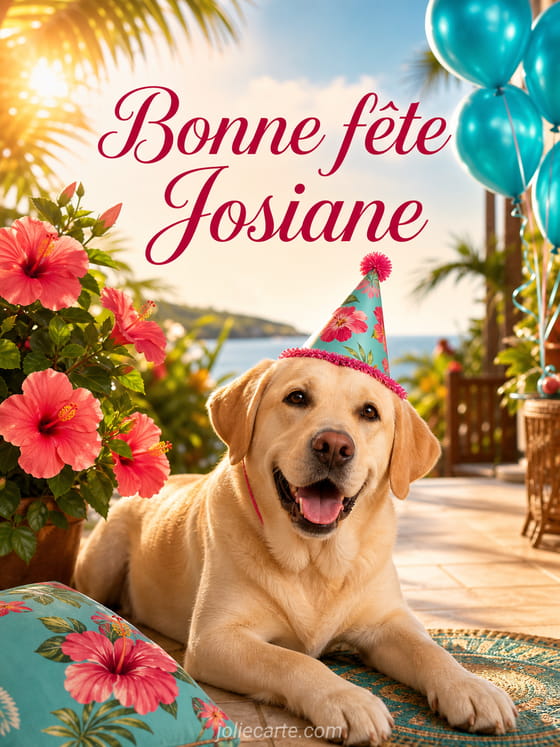 Carte bonne fête Josiane