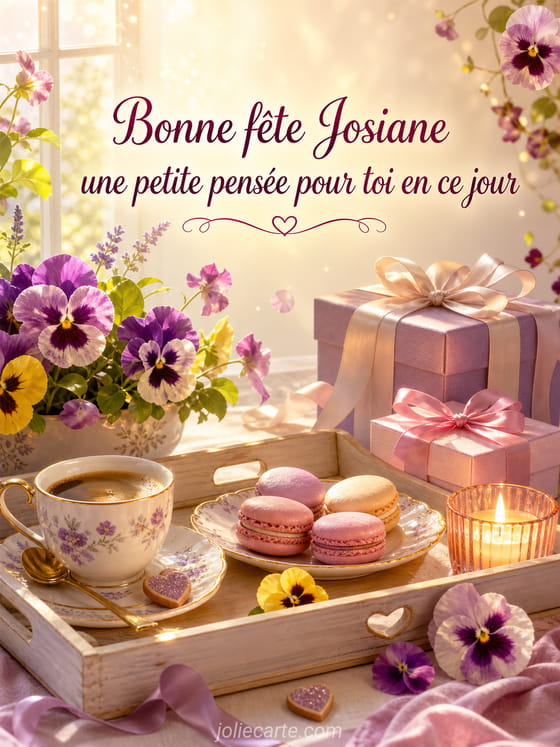 Carte bonne fête Josiane