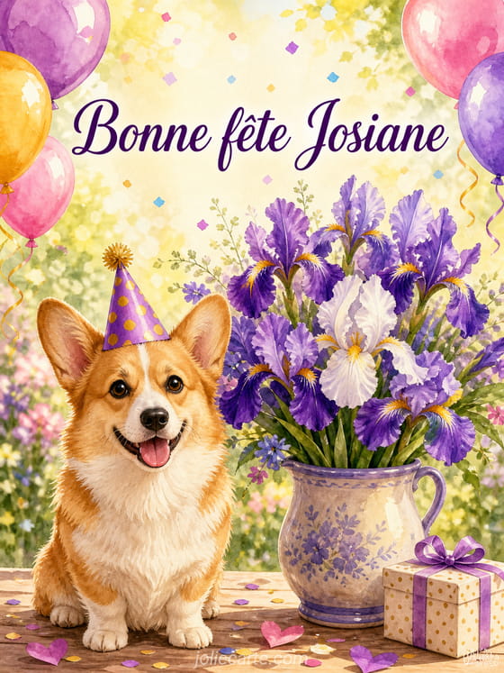 Carte bonne fête Josiane