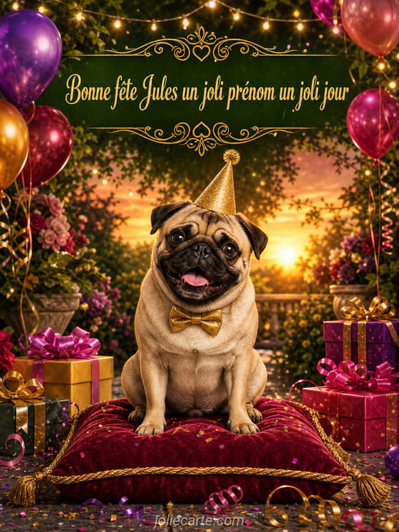 Carte bonne fête Jules