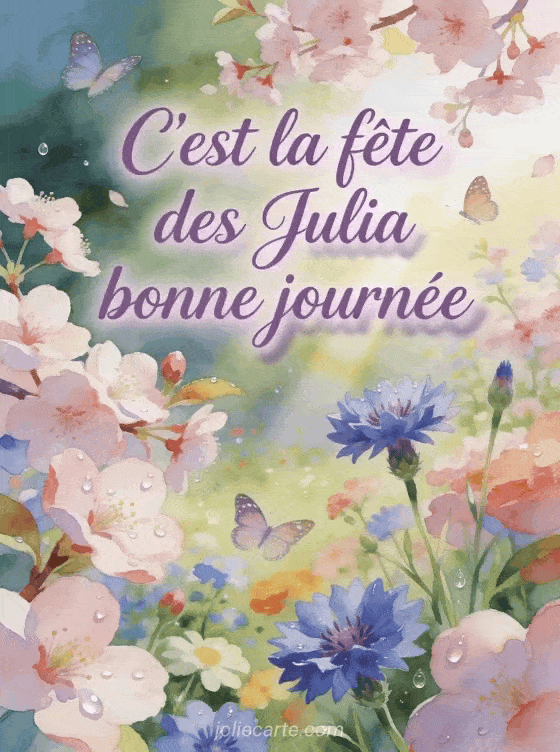Bonne fête Julia - Bonne fete julia fleurs