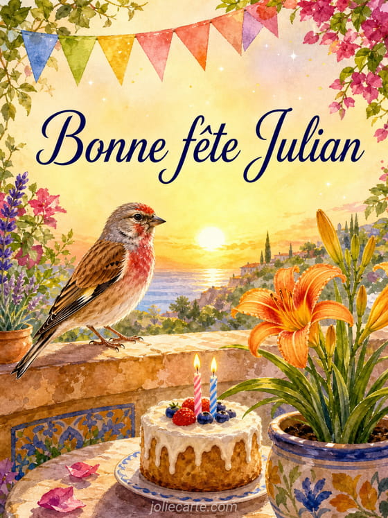 Carte bonne fĂȘte Julian