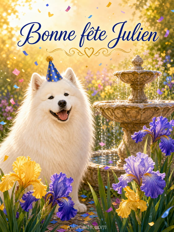 Carte bonne fête Julien
