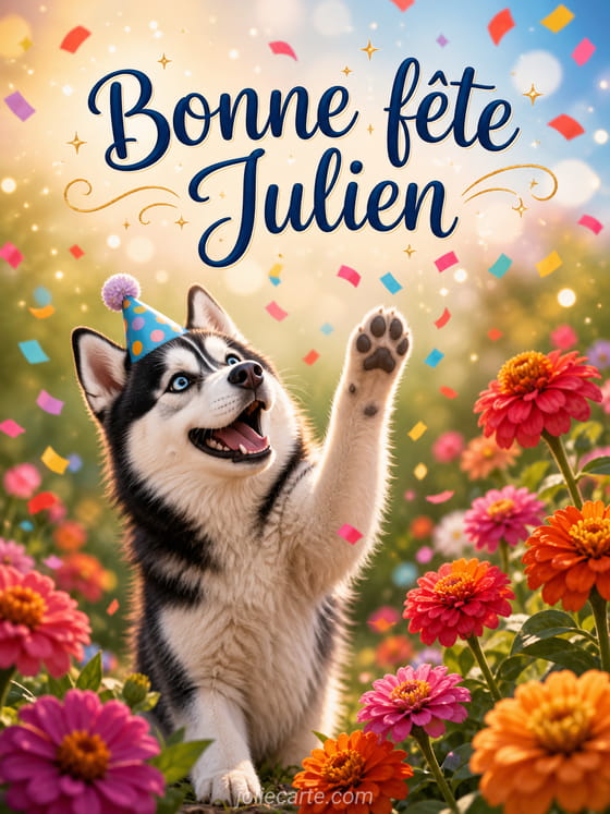 Carte bonne fête Julien