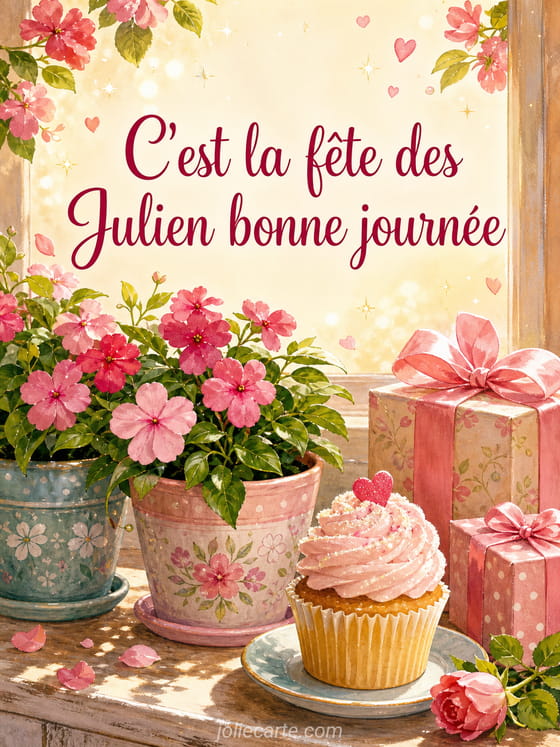 Carte bonne fête Julien
