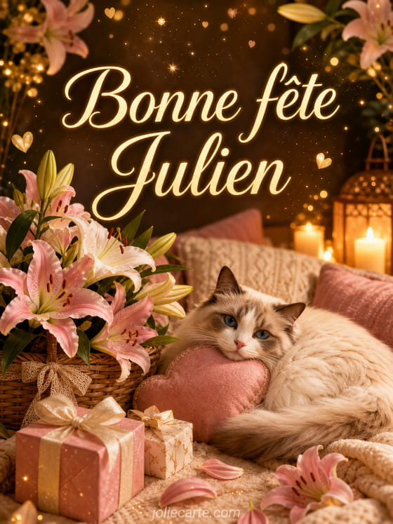 Carte bonne fête Julien