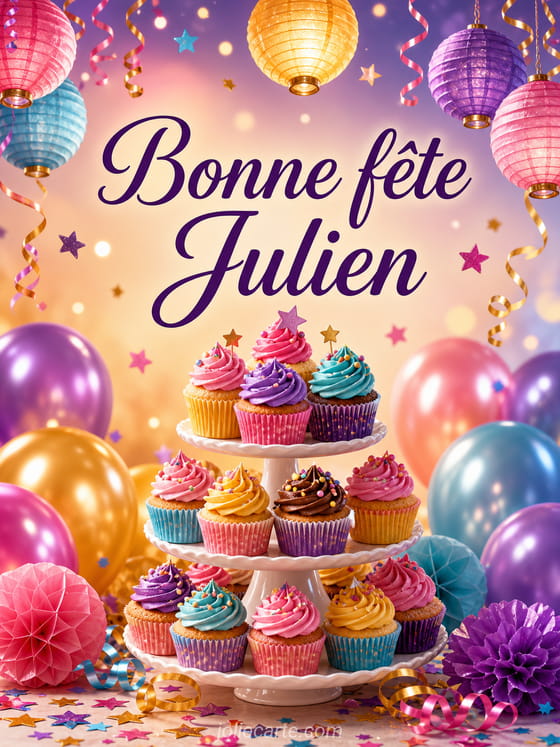 Carte bonne fête Julien