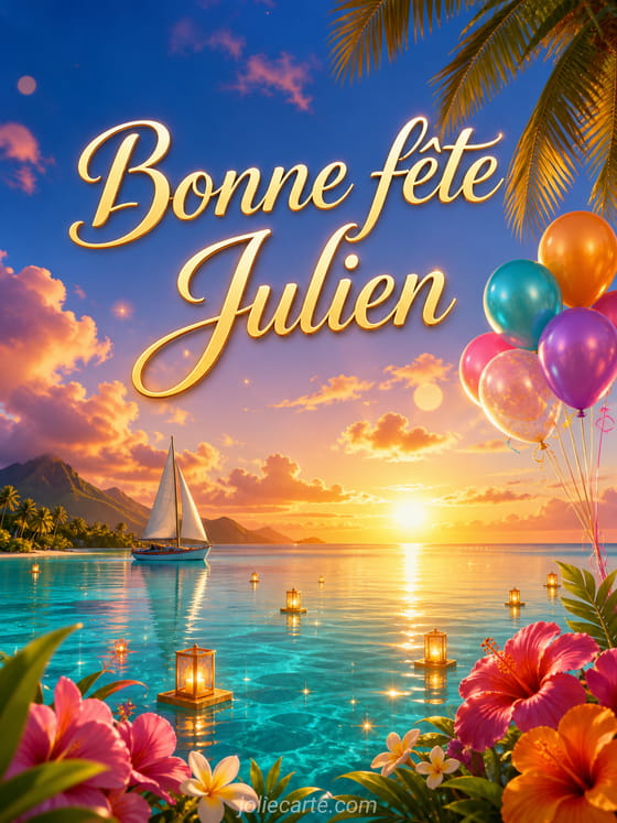 Carte bonne fête Julien