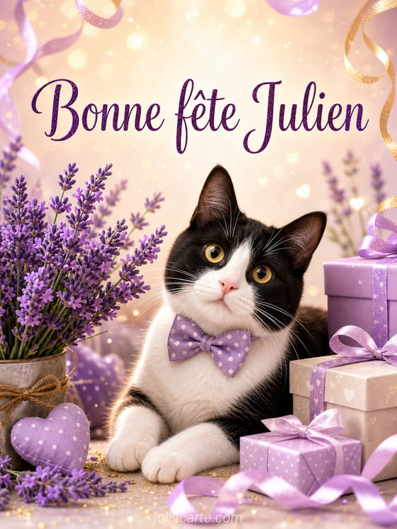 Carte bonne fête Julien