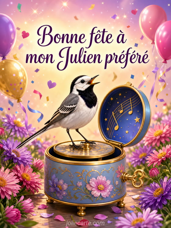 Carte bonne fête Julien