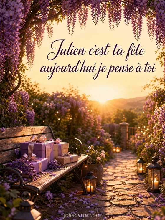 Carte bonne fête Julien