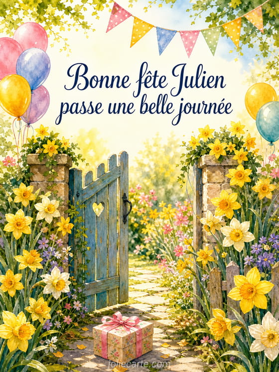 Carte bonne fête Julien