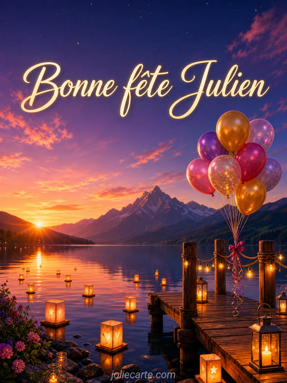 Carte bonne fête Julien