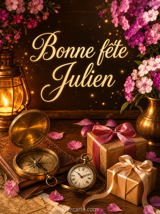 Carte bonne fête Julien