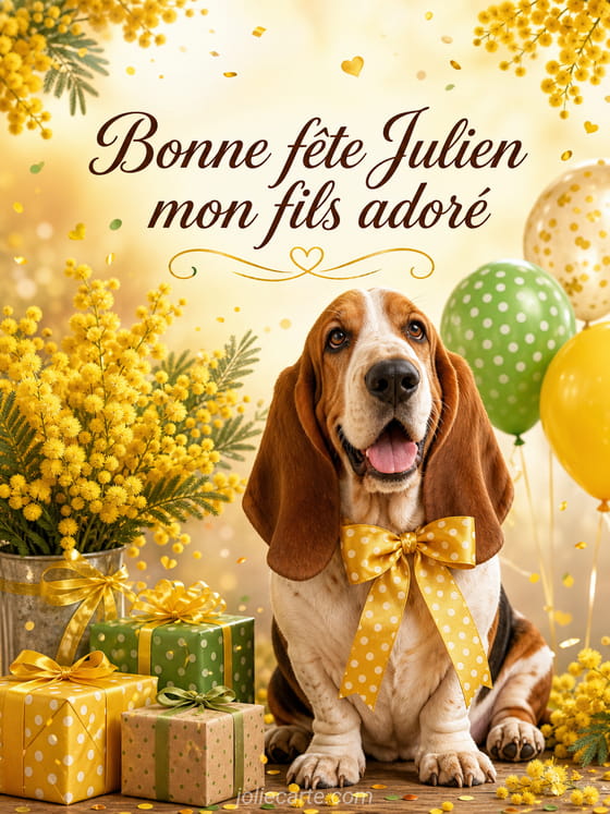 Carte bonne fête Julien