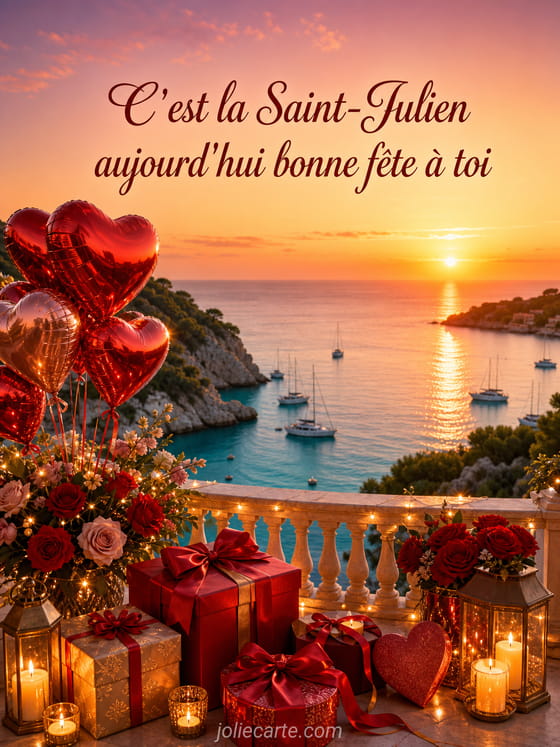 Carte bonne fête Julien