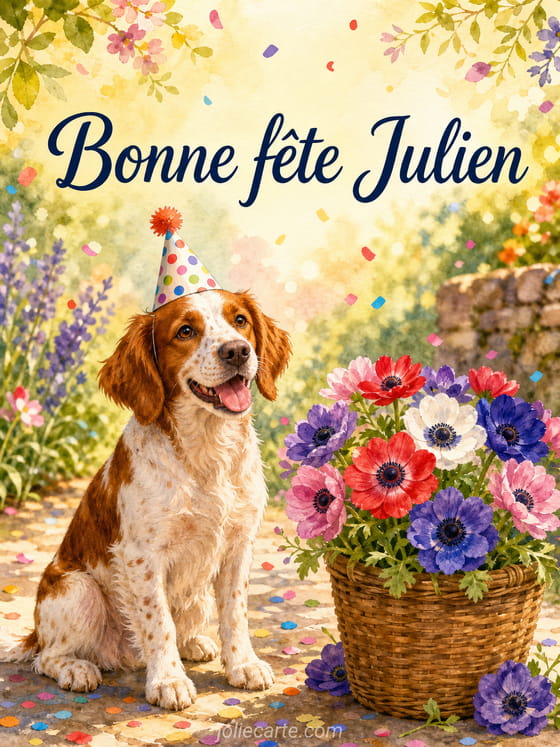 Carte bonne fête Julien
