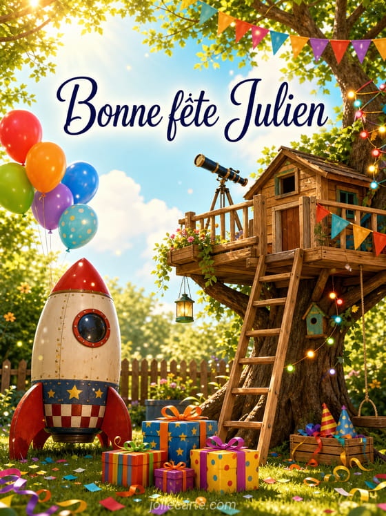 Carte bonne fête Julien